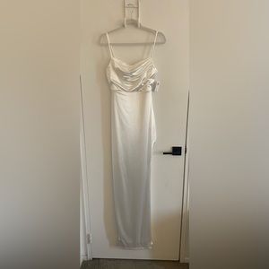 White Satin Dress